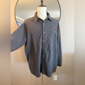 Harley-Davidson Embroidered Gray Button-Up Shirt 2XL